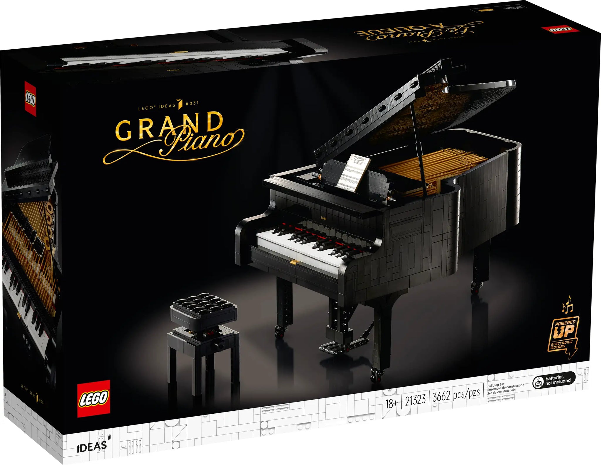 LEGO IDEAS 21323 Playable Grand Piano Model Kit