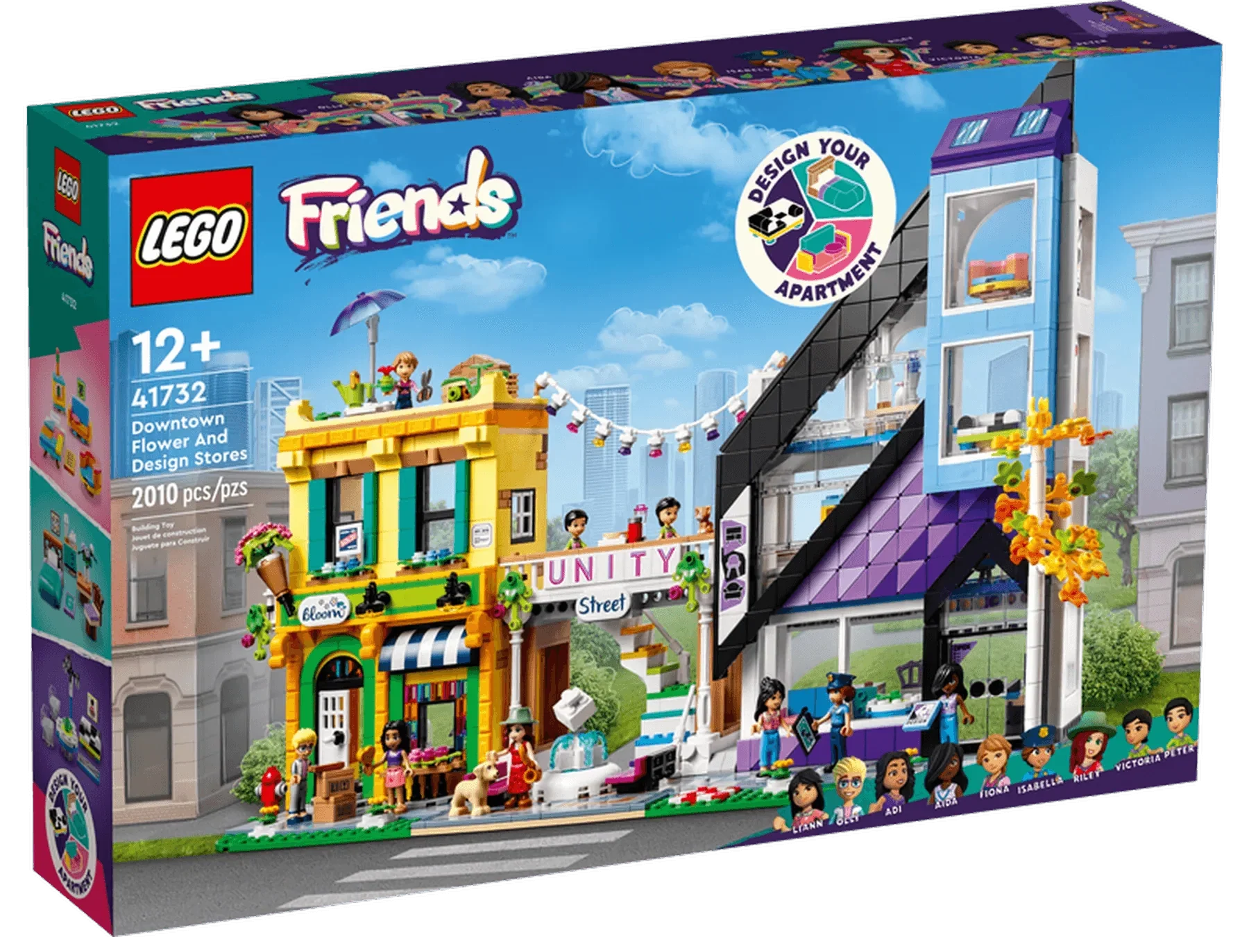 LEGO Friends 41732 Downtown Flower & Design Stores Set