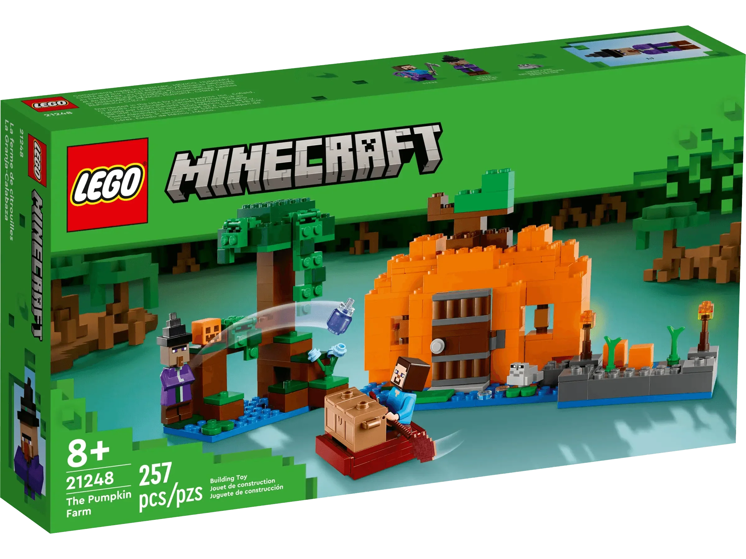 LEGO Minecraft The Pumpkin Farm Set 21248 for Kids 8+