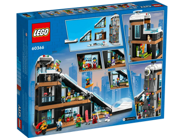 LEGO 60366 CITY Ski and Climbing Center Playset with Minifigures