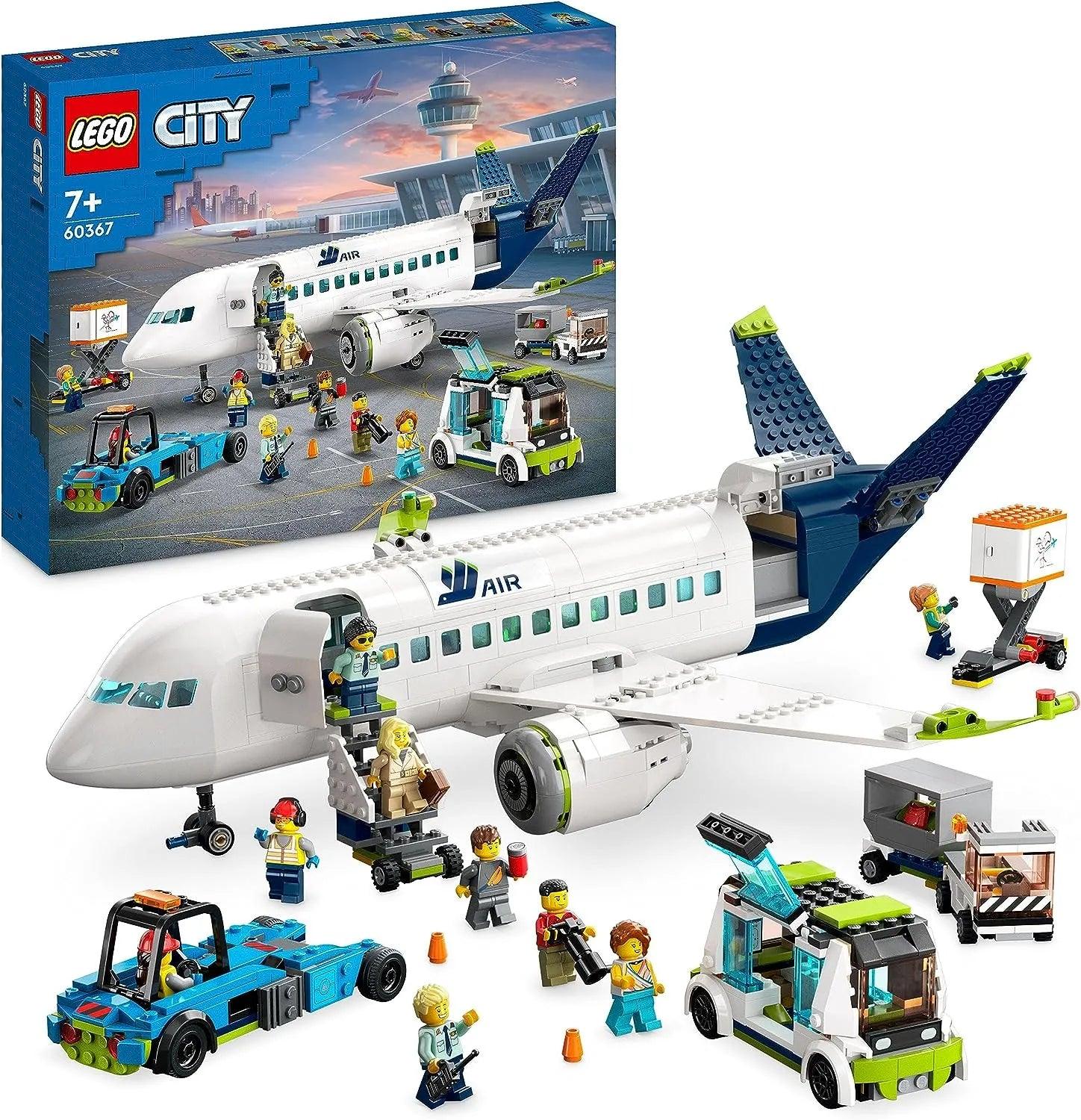 LEGO City 60367 Passenger Airplane Playset with 9 Minifigures