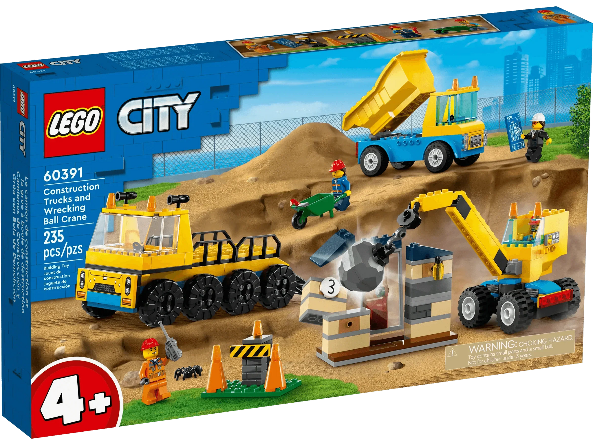 LEGO CITY 60391 Construction Trucks & Wrecking Ball Crane