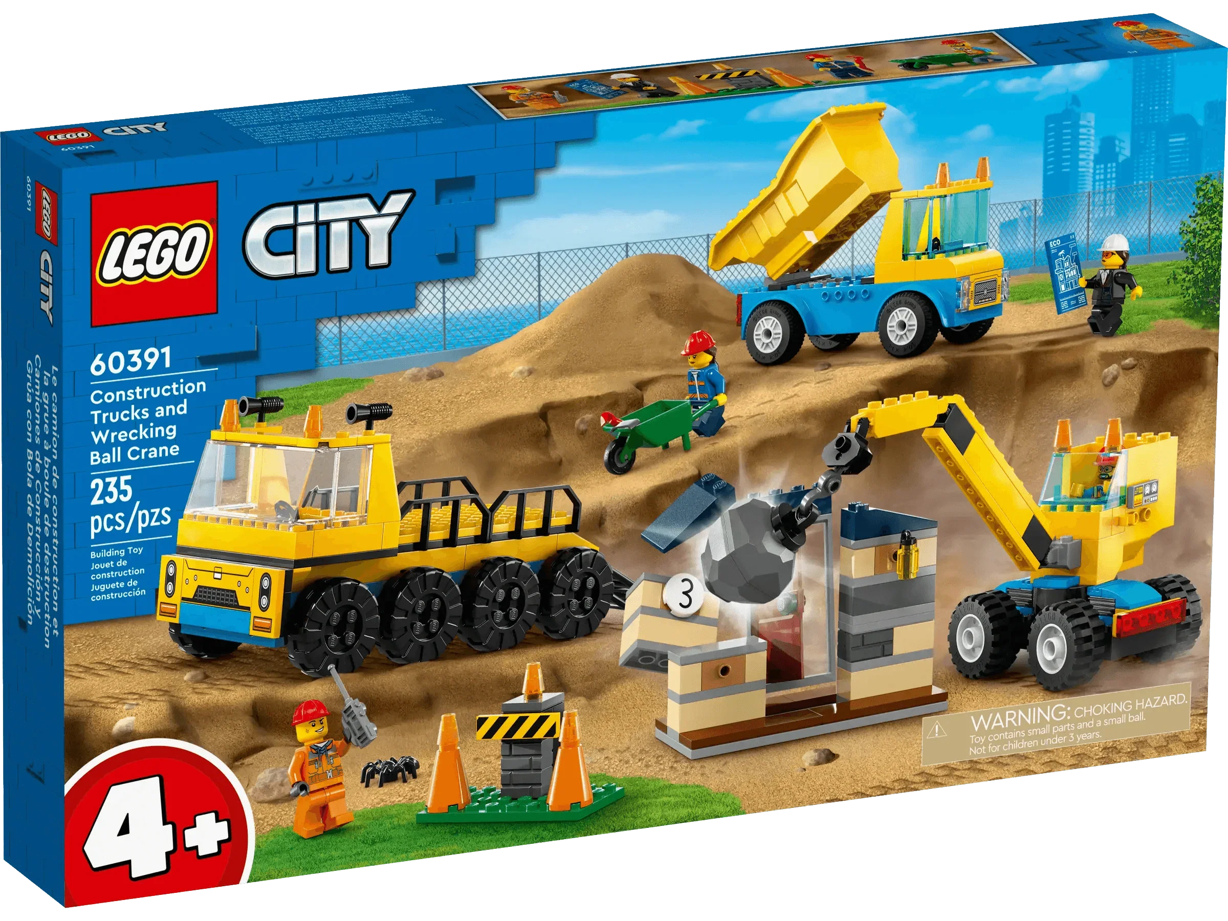 LEGO CITY 60391 Construction Trucks & Wrecking Ball Crane