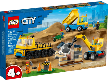 LEGO CITY 60391 Construction Trucks & Wrecking Ball Crane