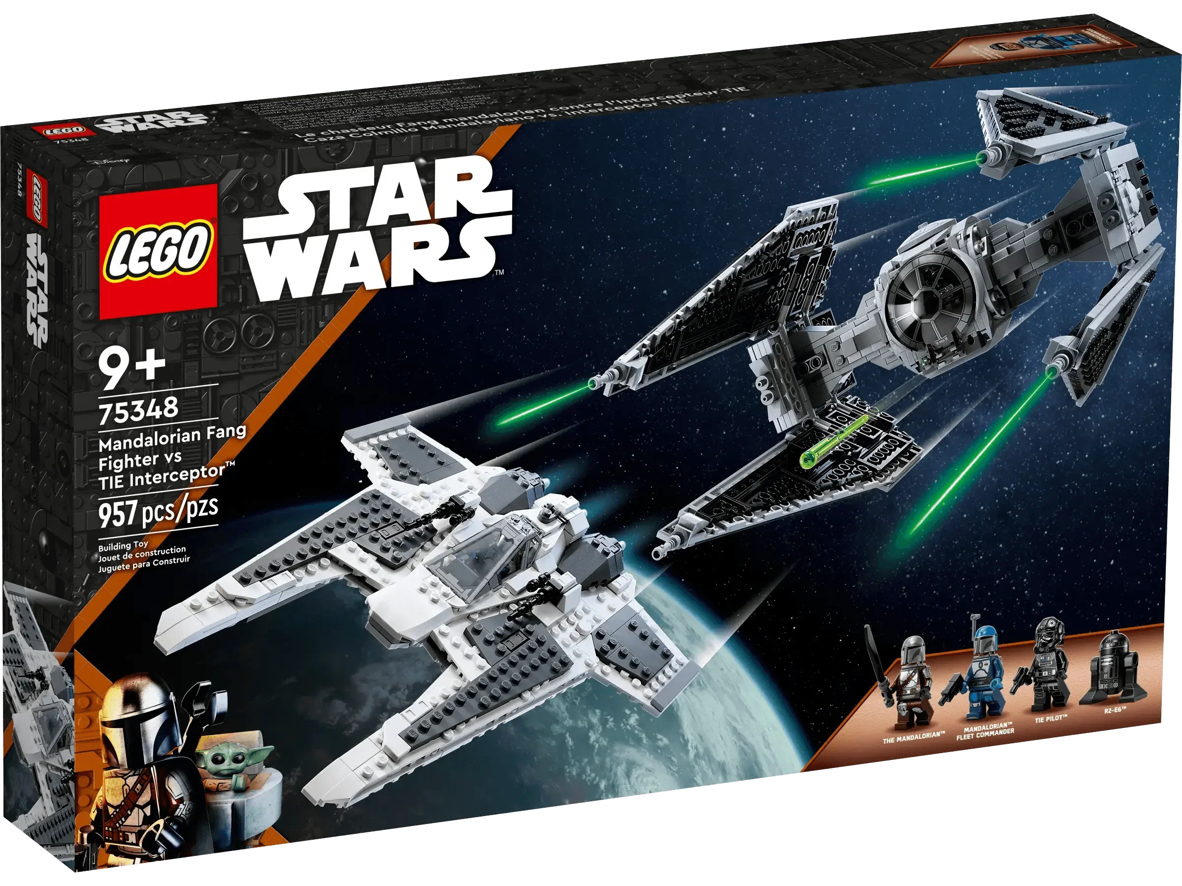 LEGO Star Wars 75348 Mandalorian Fang Fighter & TIE Interceptor