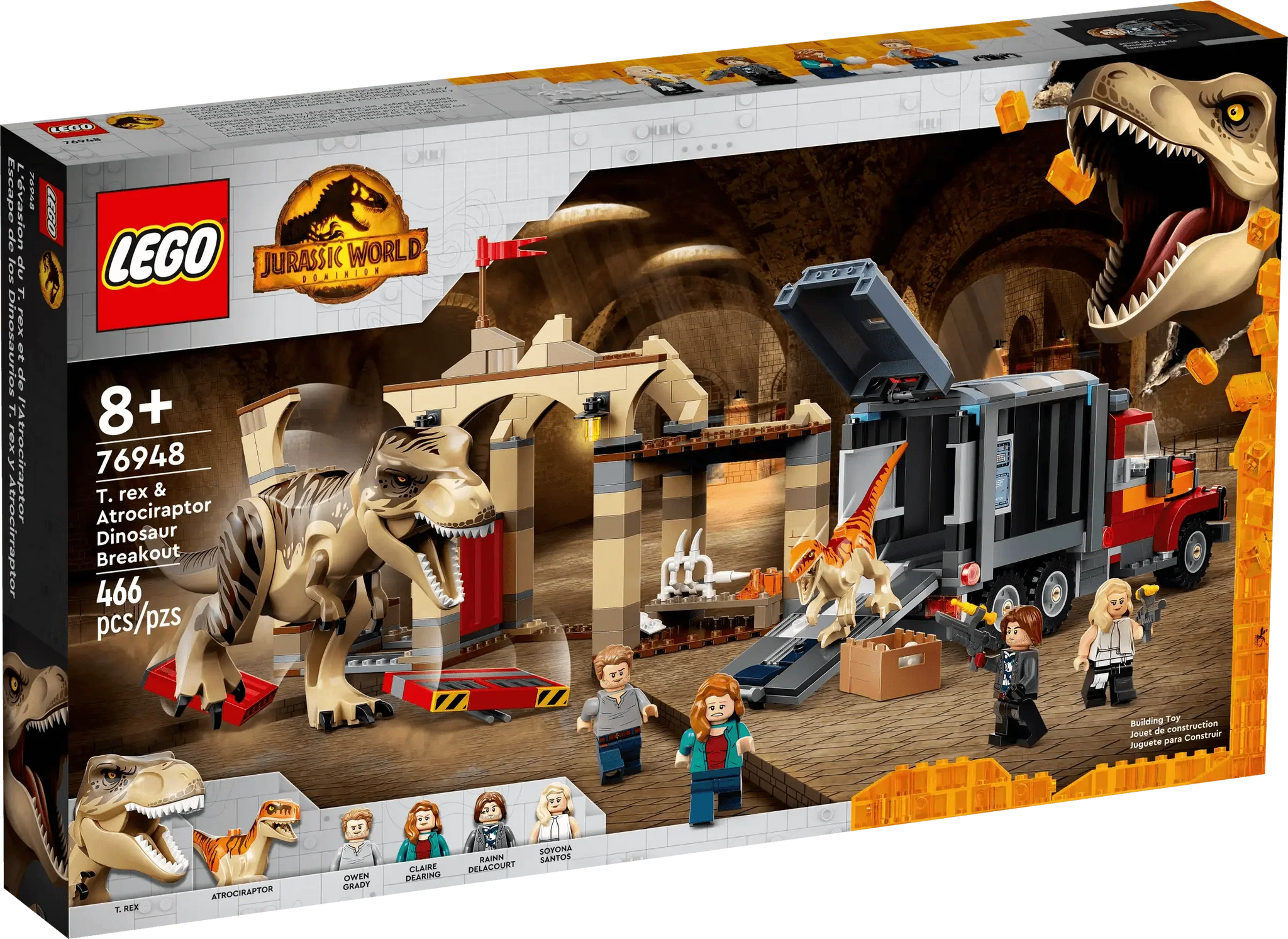 LEGO Jurassic World T. Rex & Atrociraptor Breakout Set 76948