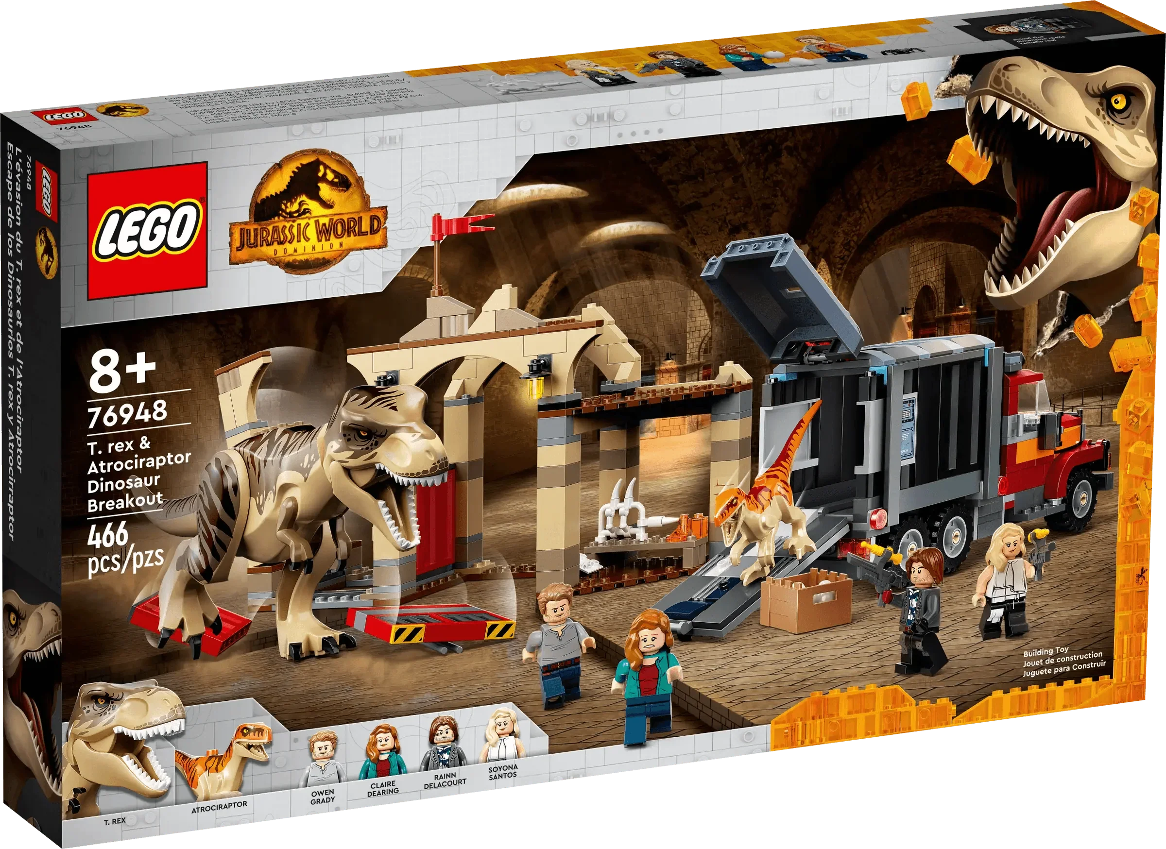 LEGO Jurassic World T. Rex & Atrociraptor Breakout Set 76948