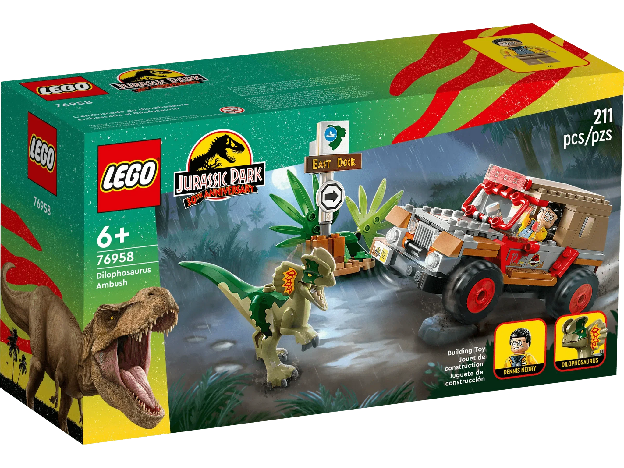 LEGO Jurassic World Dilophosaurus Ambush Building Set 76958