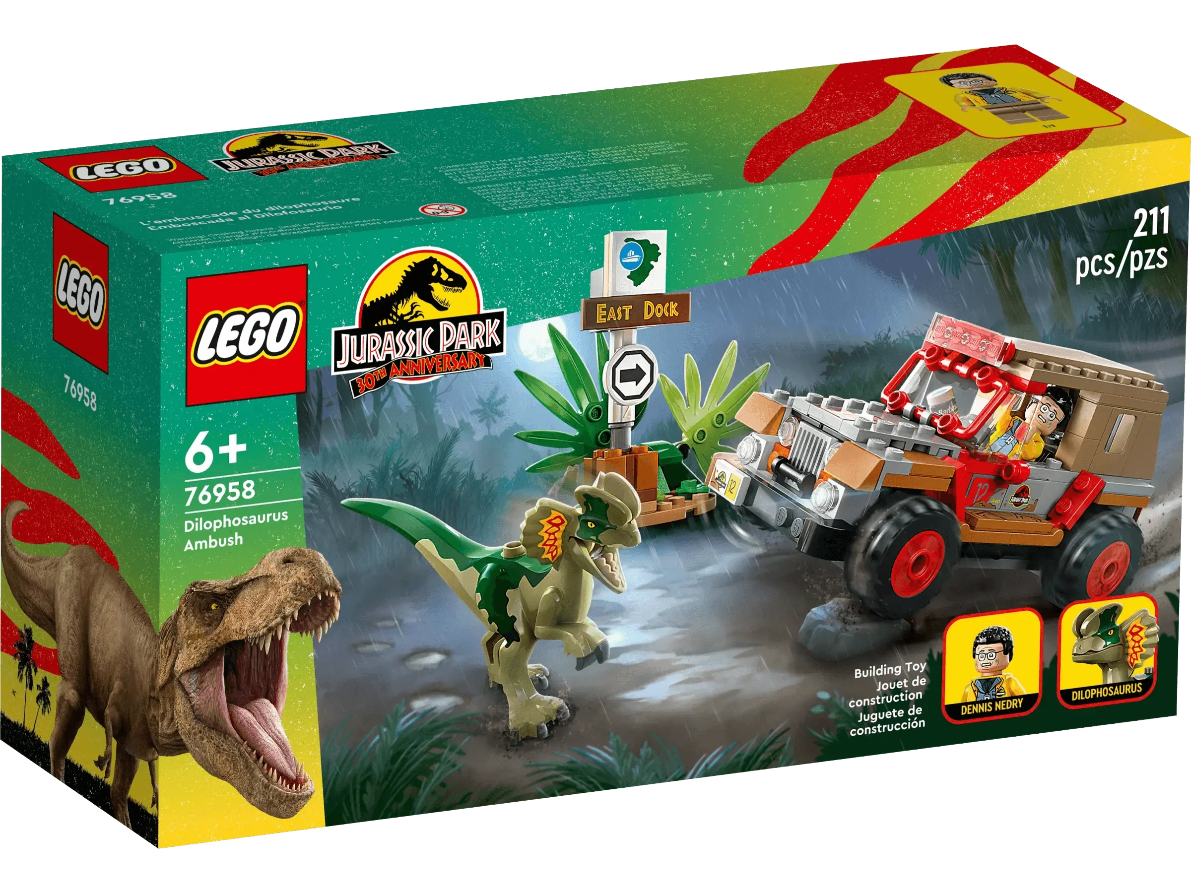 LEGO Jurassic World Dilophosaurus Ambush Building Set 76958