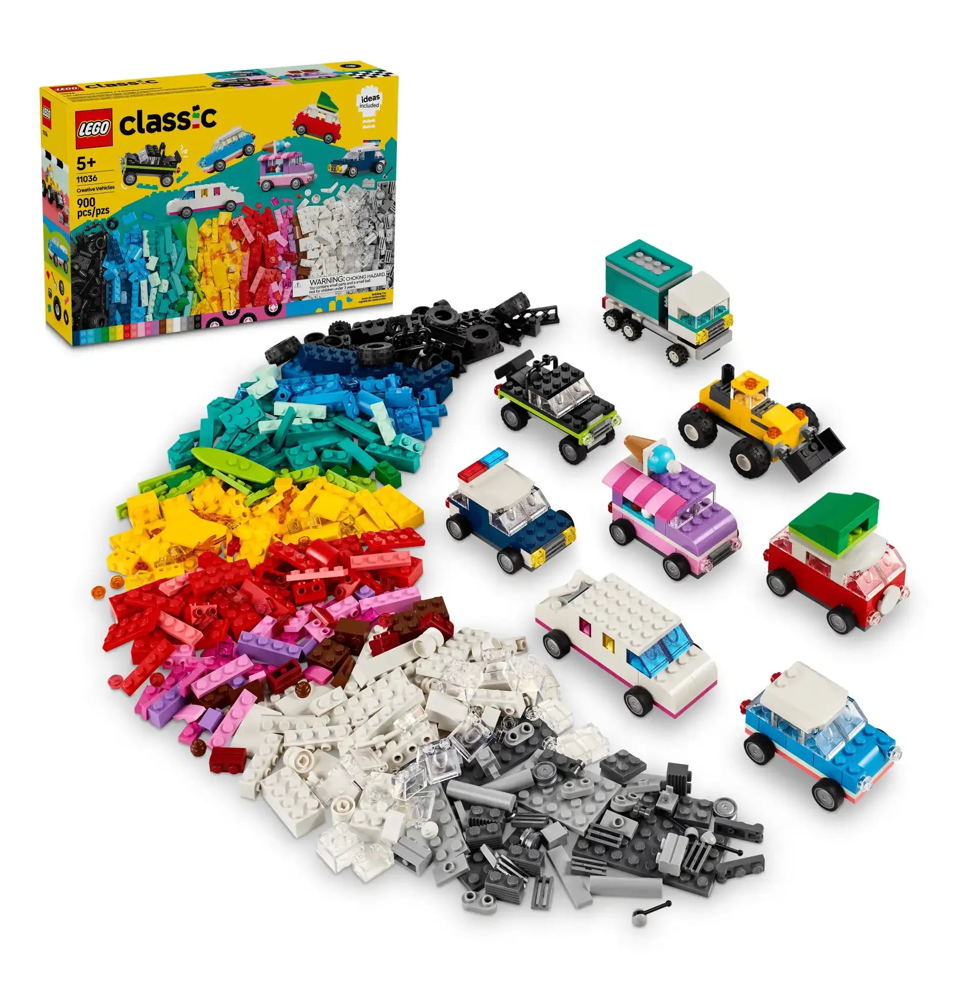 LEGO Classic 11036 Creative Vehicles Building Set, 900 Pieces