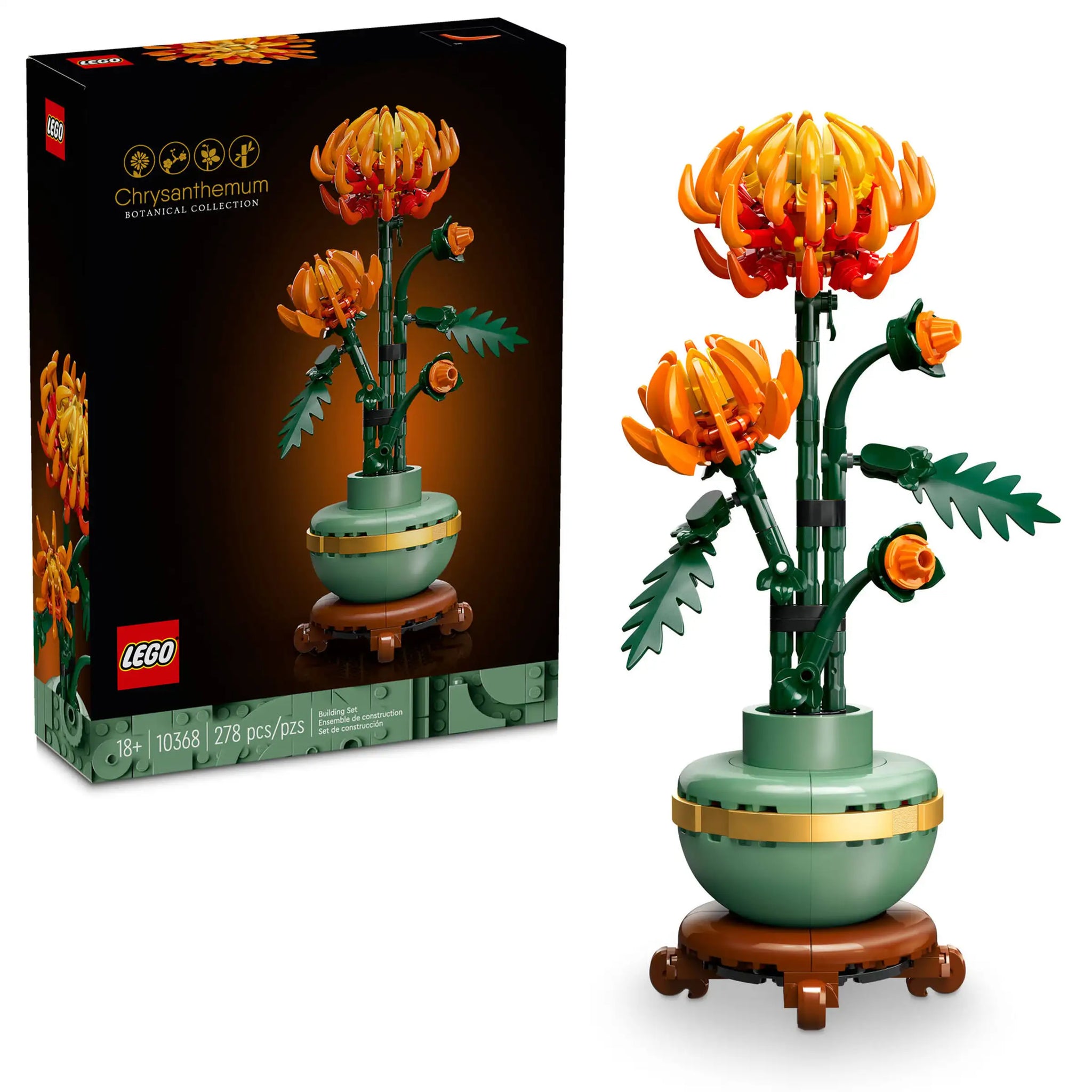 LEGO Icons 10368 Chrysanthemum Building Set for Home Decor