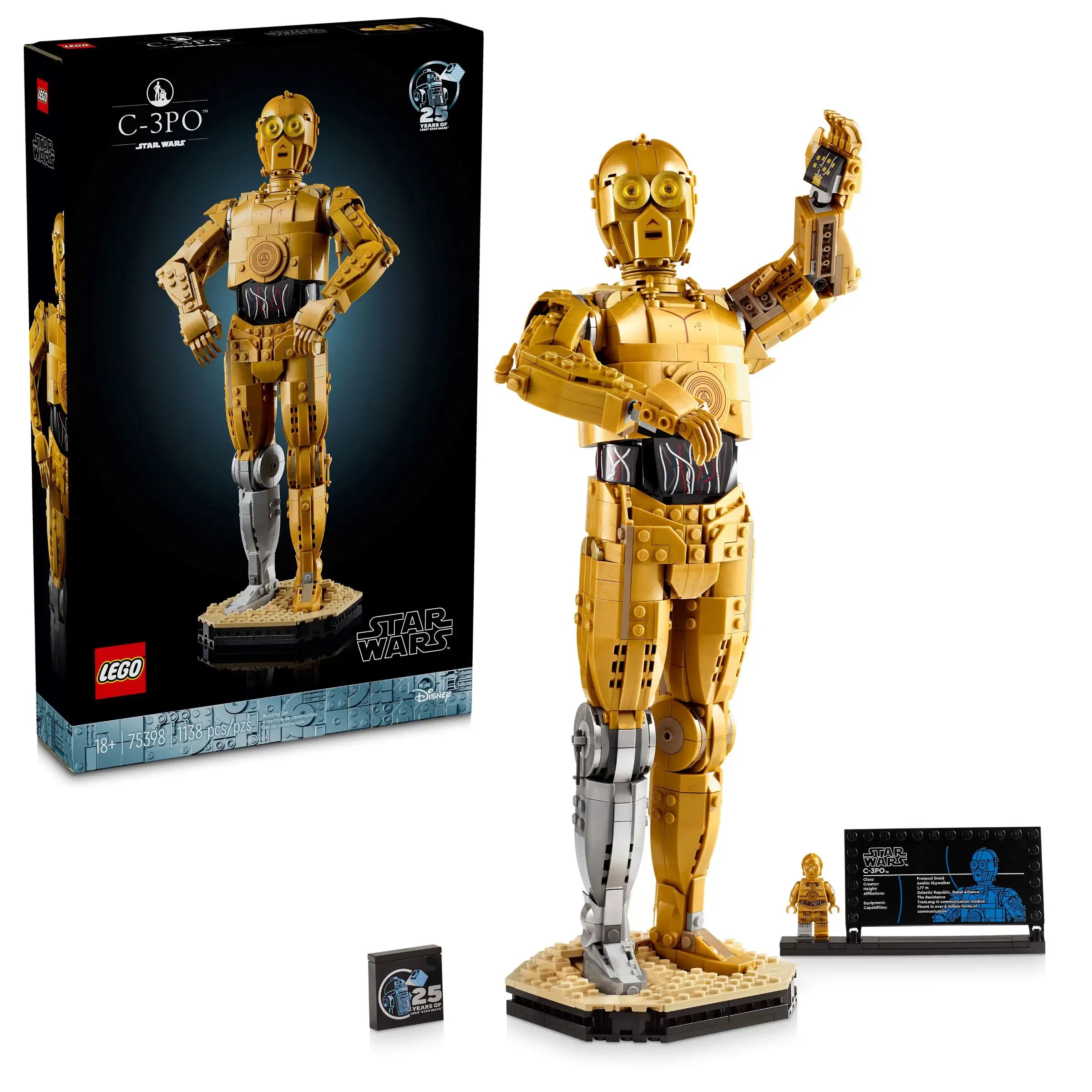 LEGO STAR WARS C-3PO Buildable Droid Figure 75398