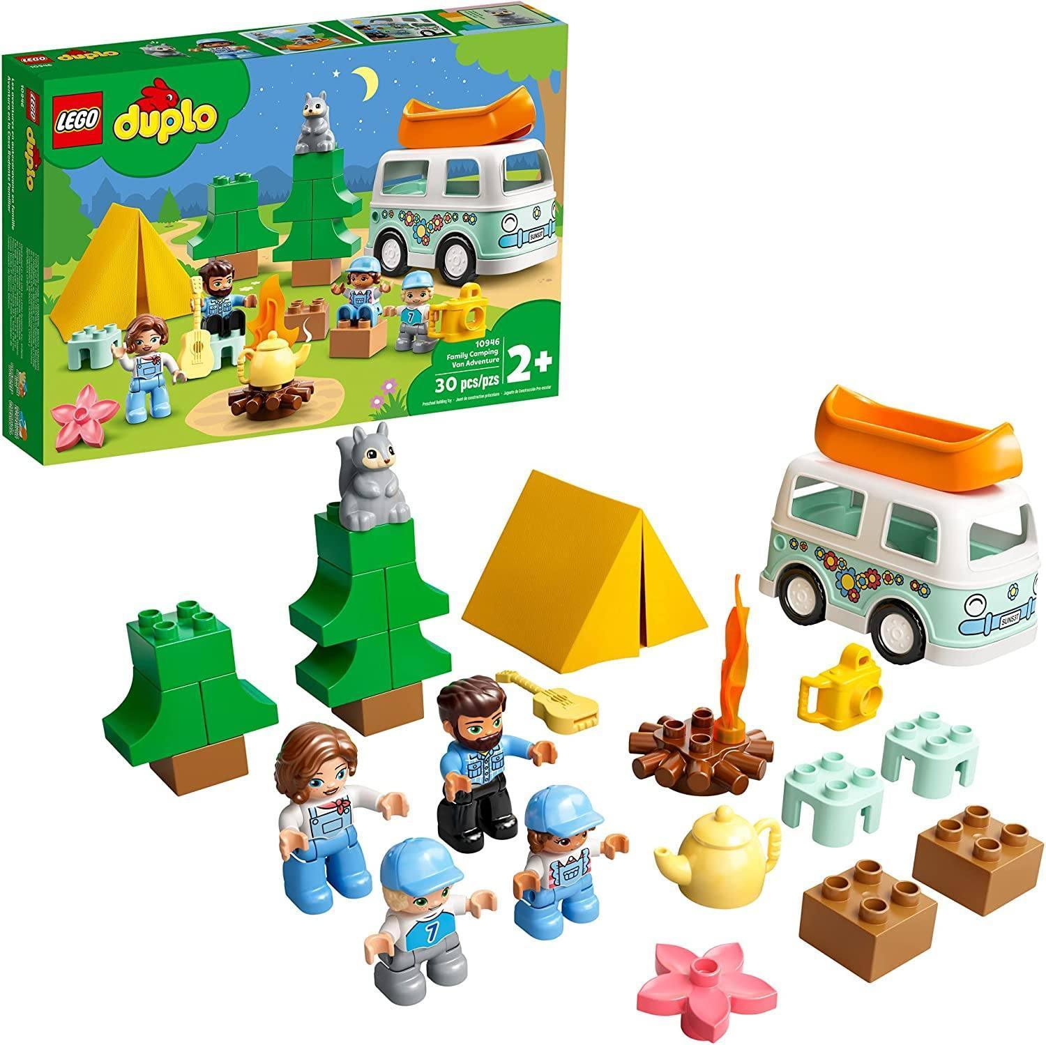 LEGO DUPLO Family Camping Van Adventure Playset for Toddlers