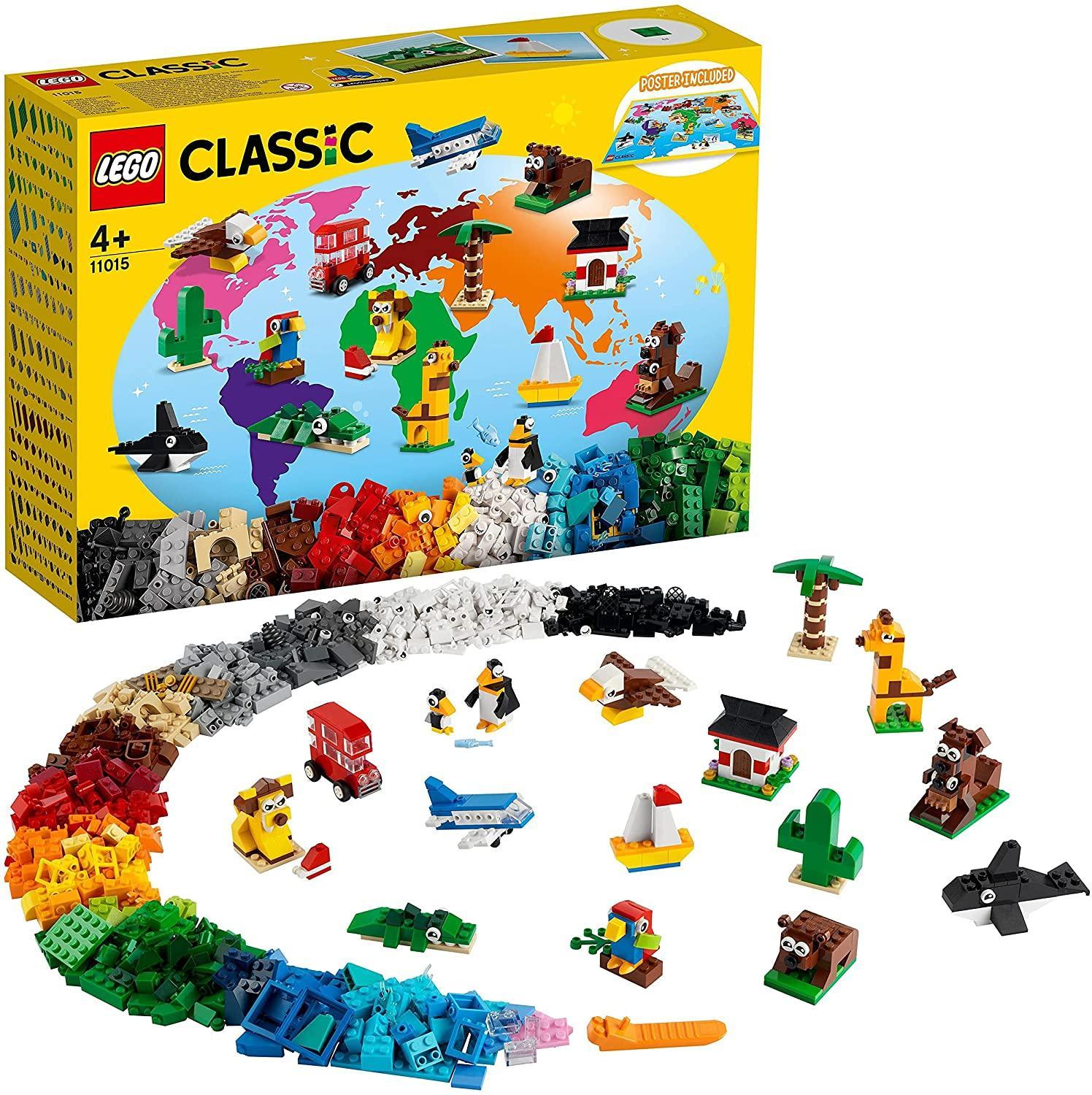 LEGO Classic 11015 Around the World Playset with 15 Models