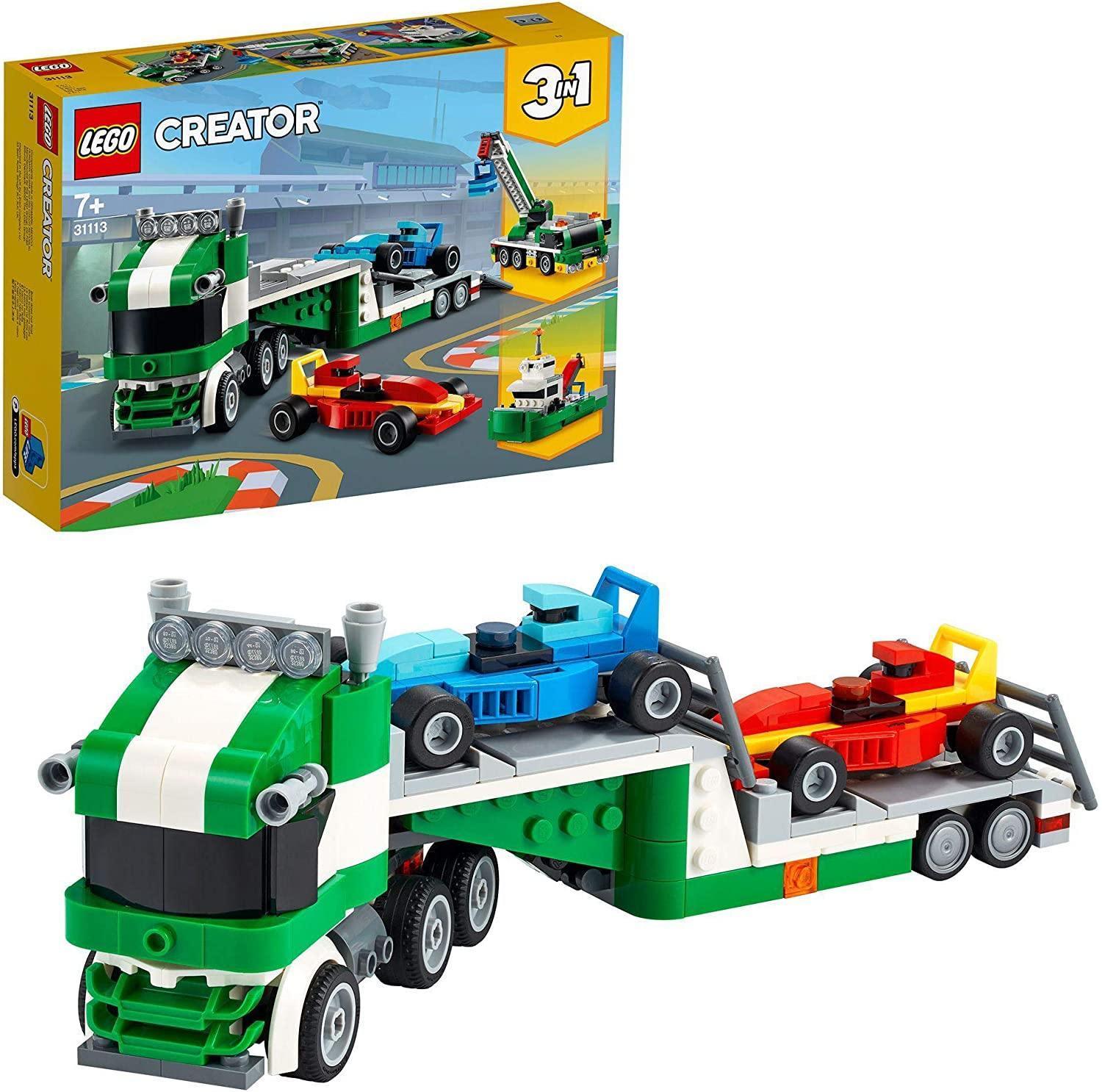 LEGO Creator 3in1 Race Car Transporter Truck Set 31113