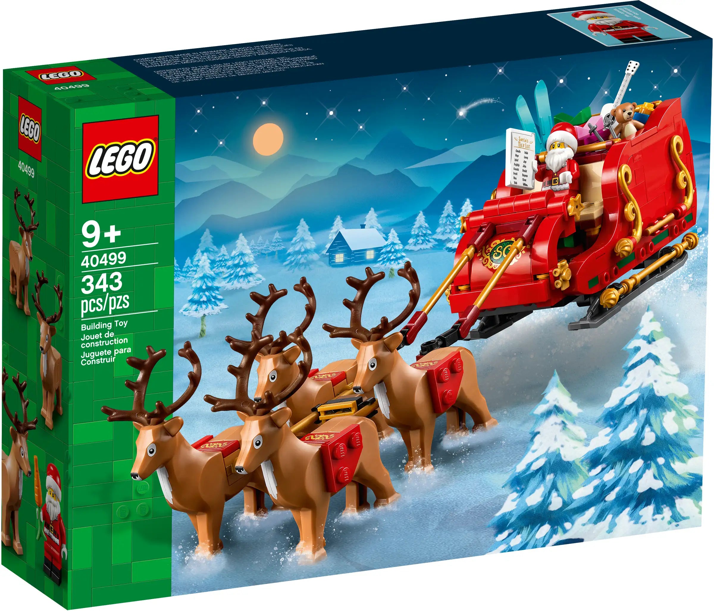 LEGO 40499 Santa Sleigh with Reindeer and Gifts