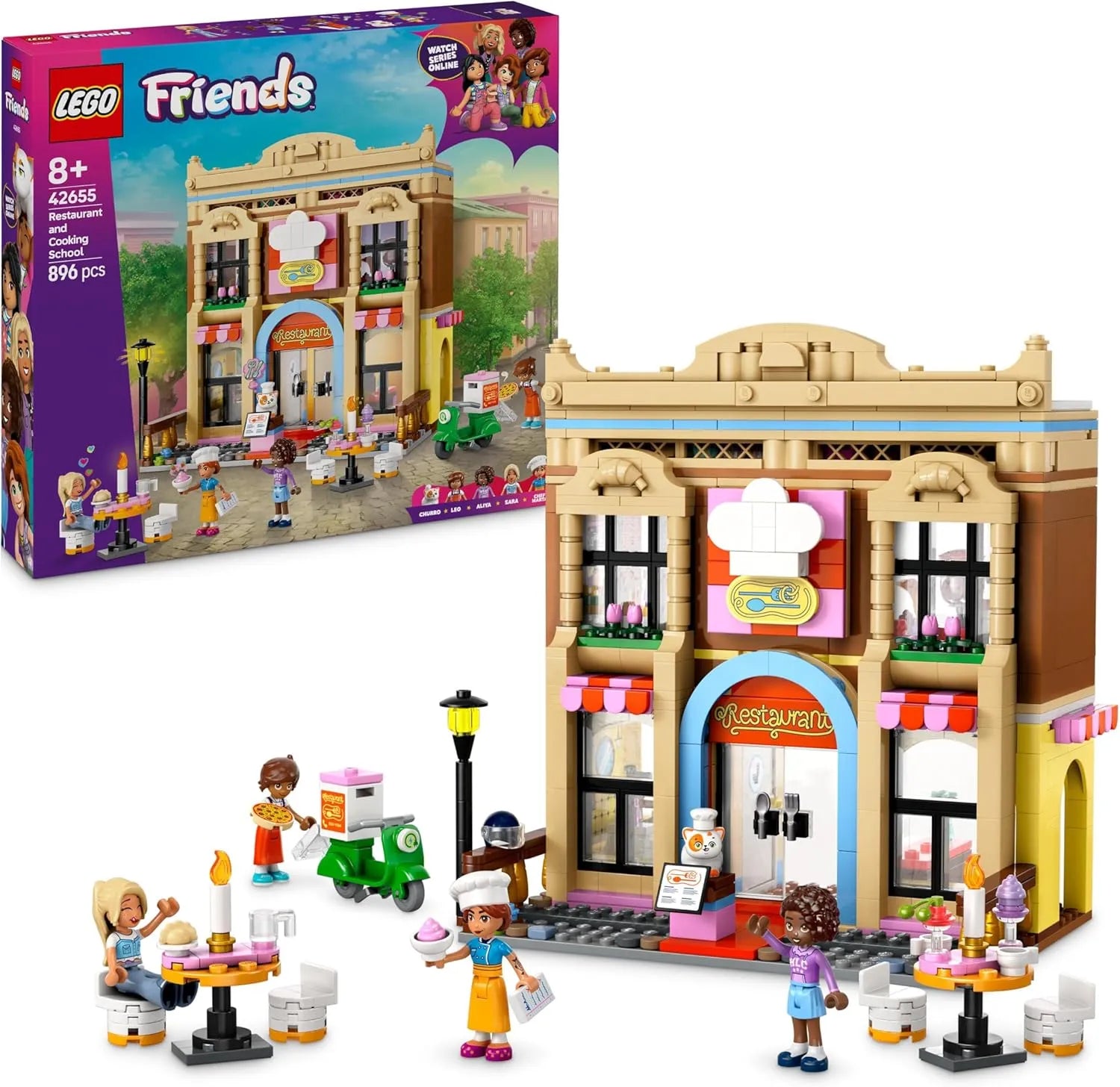 LEGO 42655 Restaurant & Cooking School Set for Kids