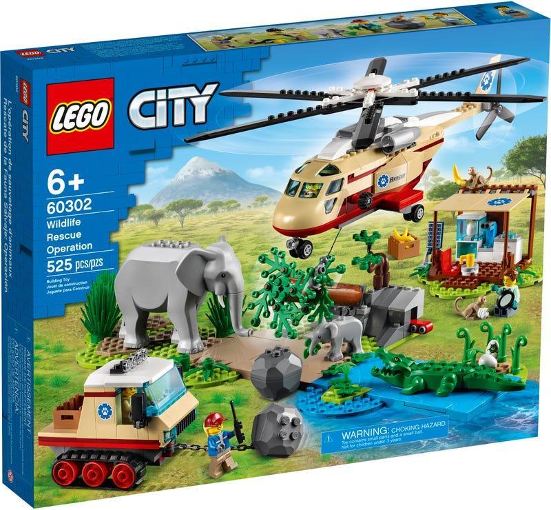 LEGO City 60302 Wildlife Rescue Helicopter & Animals Set