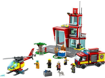 LEGO CITY 60320 Fire Station Playset with Helicopter & Minifigures