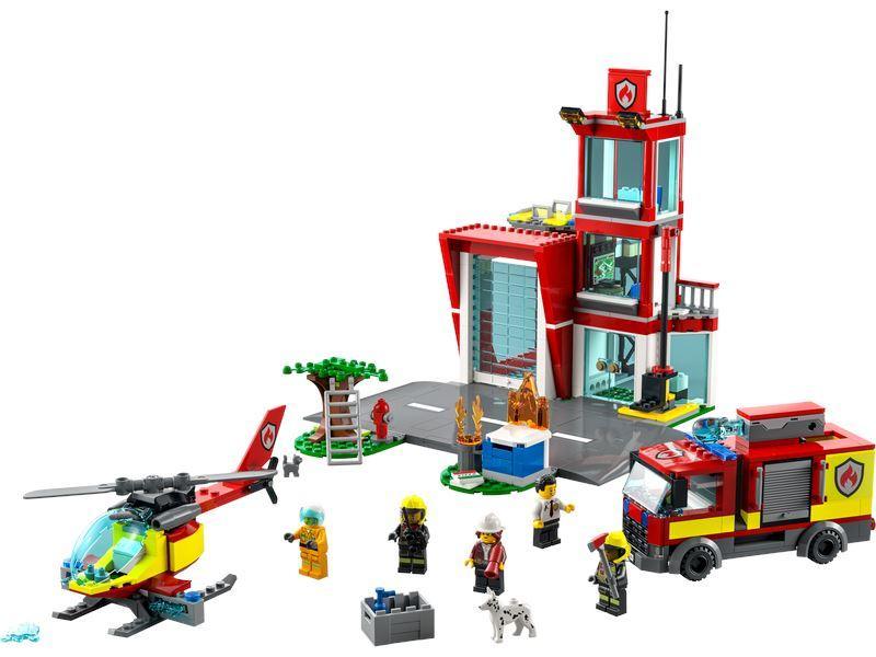LEGO CITY 60320 Fire Station Playset with Helicopter & Minifigures