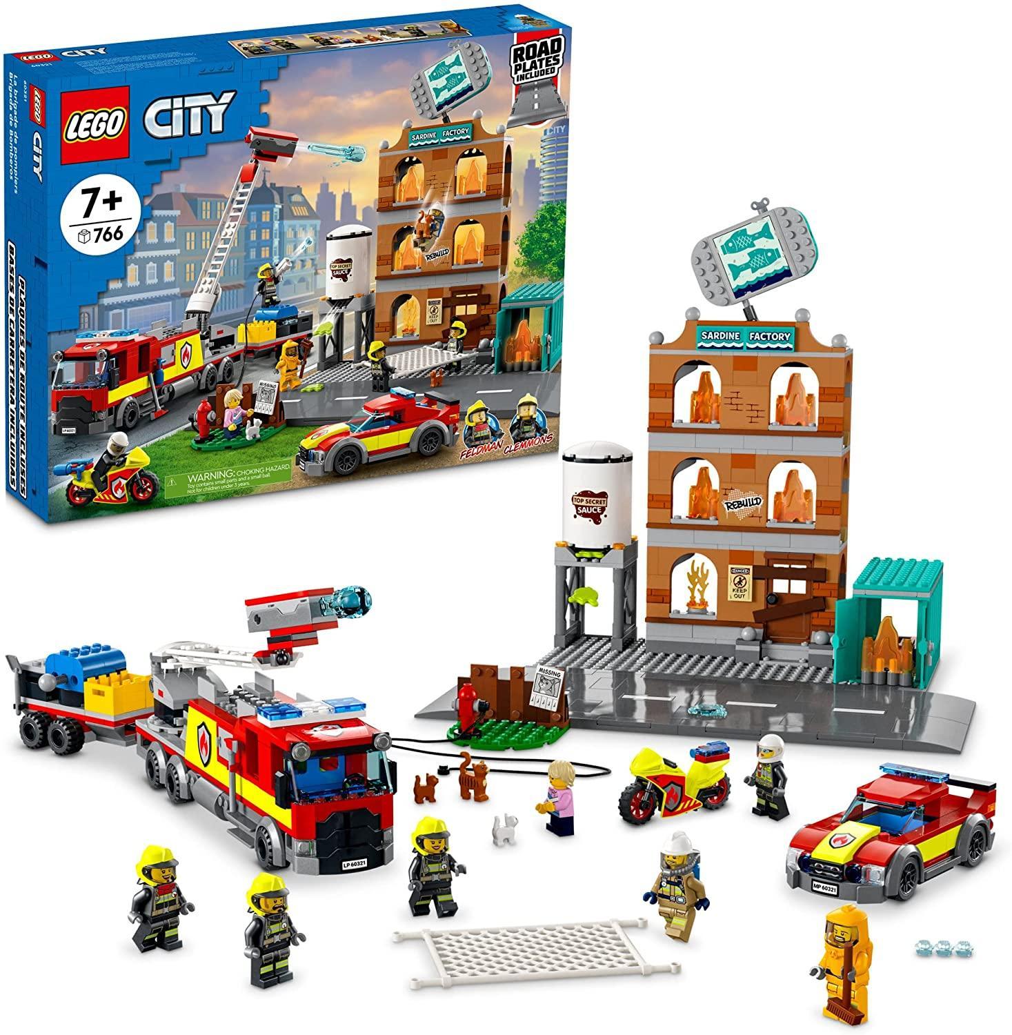 LEGO City 60321 Fire Brigade Playset with 7 Minifigures