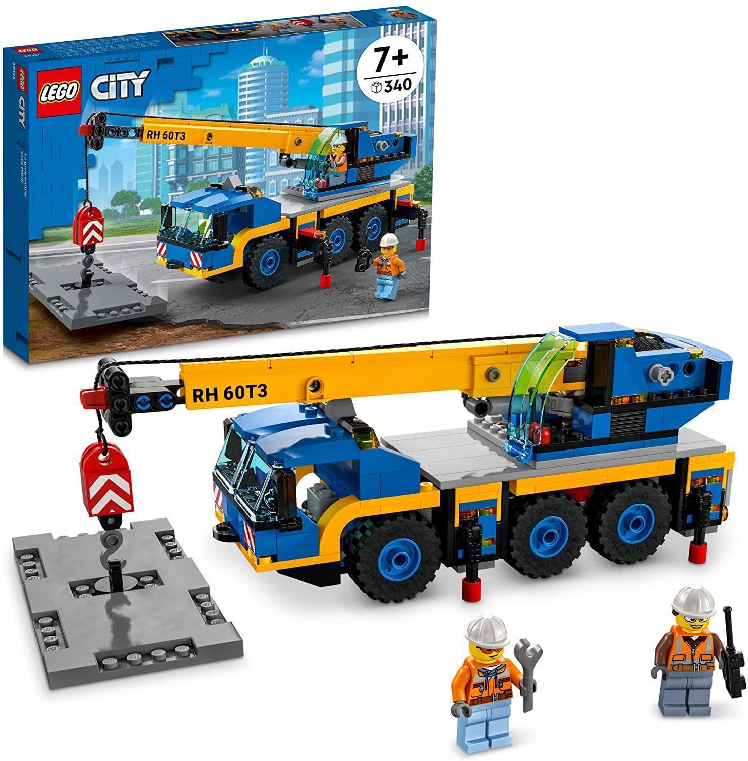 LEGO City 60324 Mobile Crane Building Kit for Ages 7+