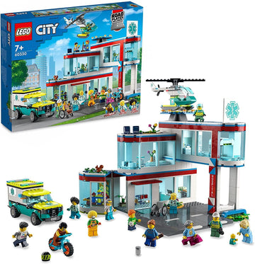 LEGO City 60330 Hospital Set with Ambulance & 12 Minifigures