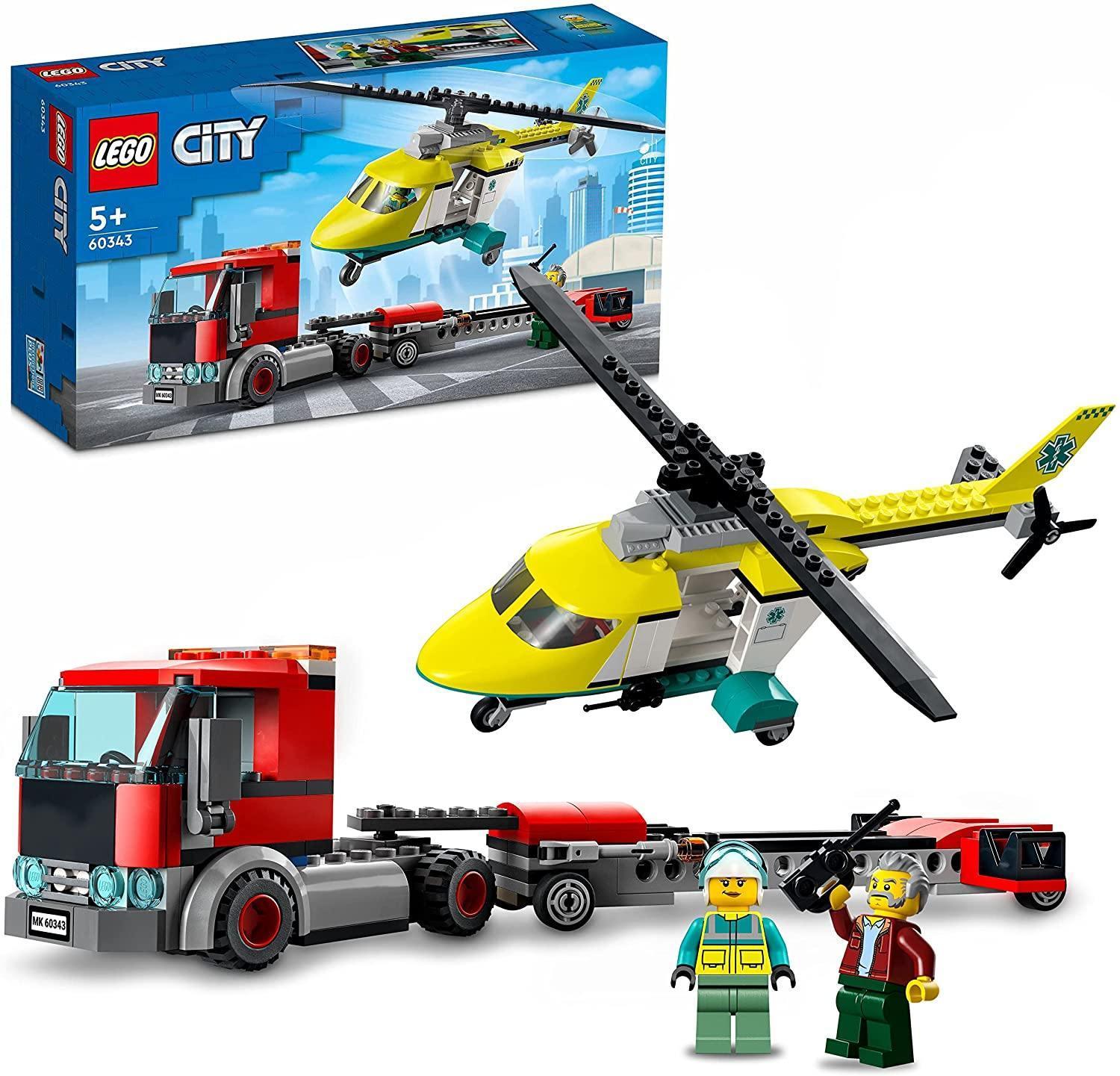 LEGO City Rescue Helicopter Transport Truck 60343