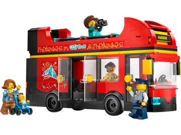 LEGO City 60407 Red Double-Decker Bus Toy with 5 Minifigures