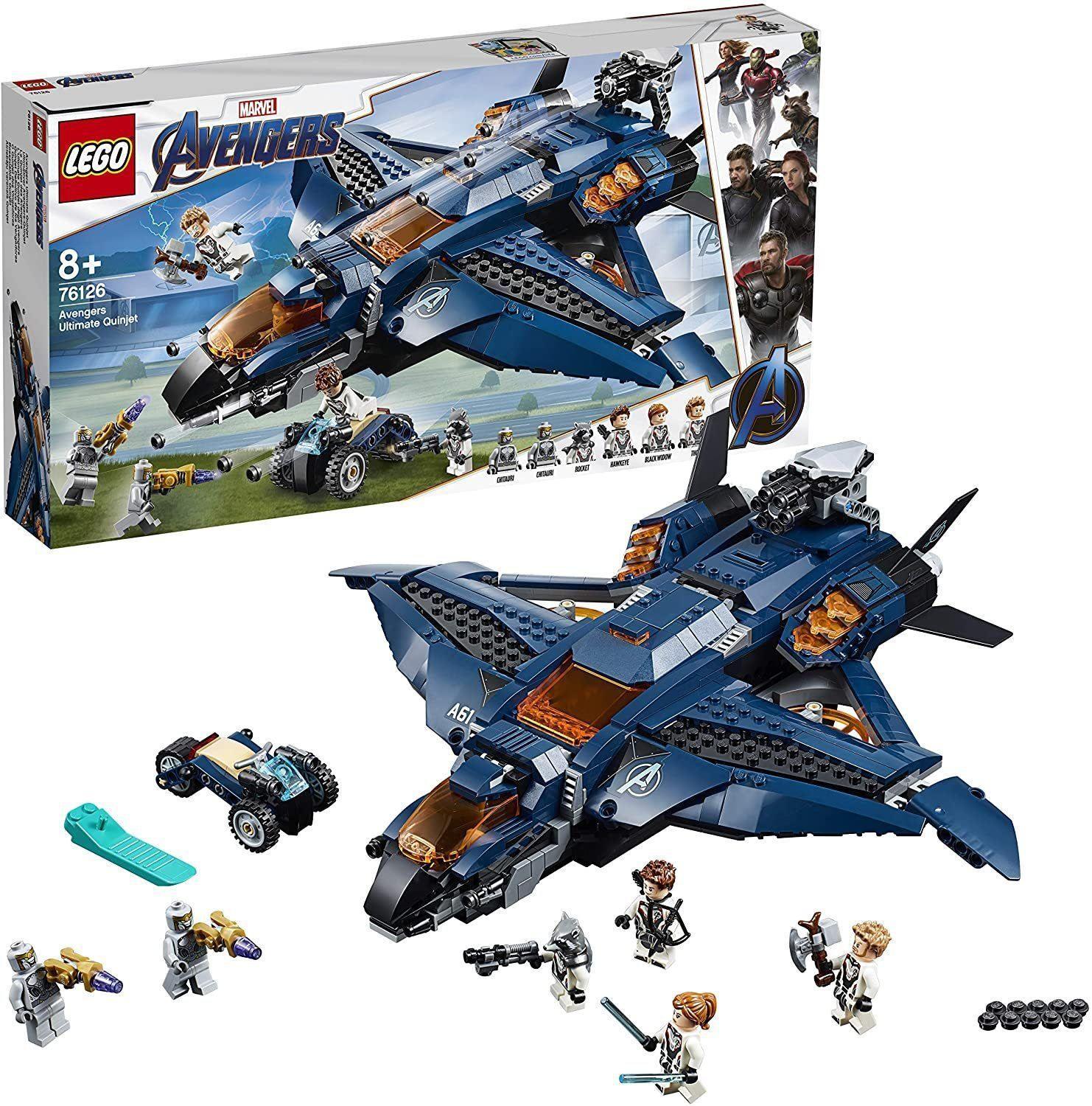 LEGO Marvel Avengers 76126 Ultimate Quinjet Plane Set