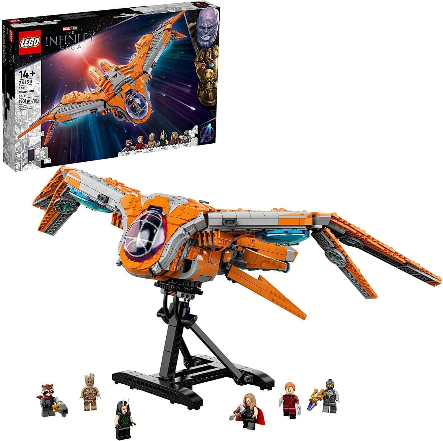LEGO Marvel 76193 Guardians' Ship Building Kit with 6 Minifigures