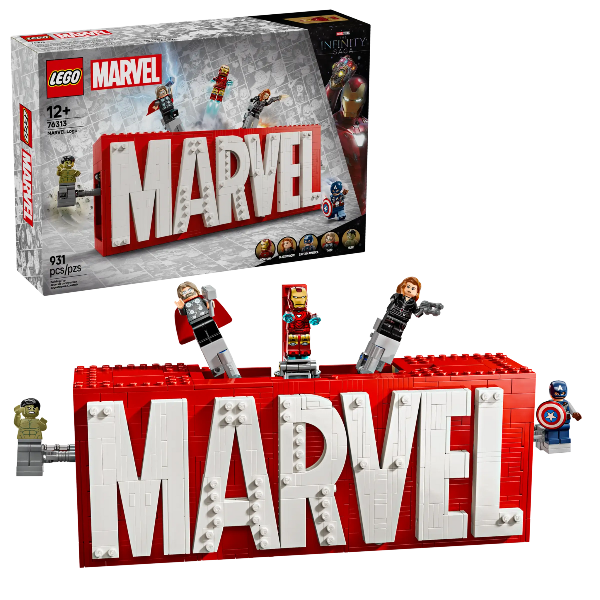 LEGO 76313 MARVEL Logo with 5 Minifigures Set