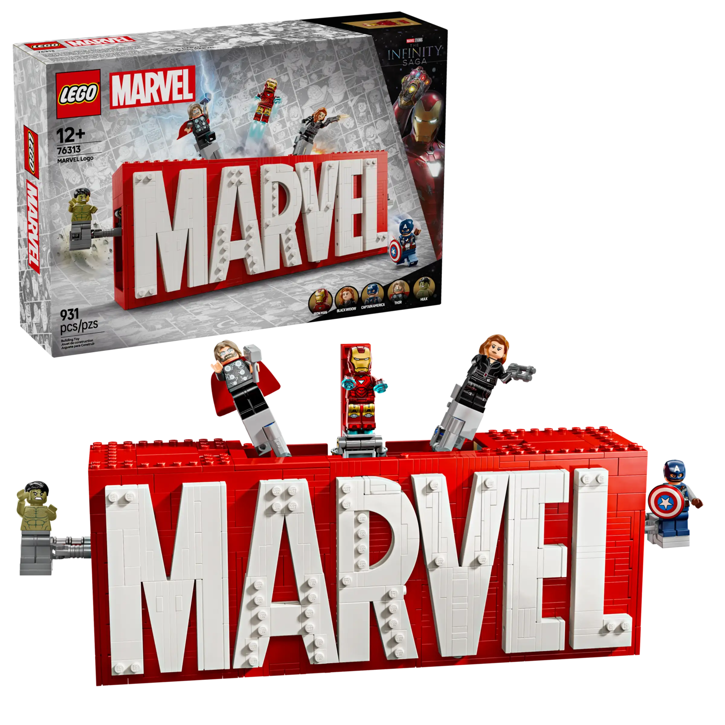 LEGO 76313 MARVEL Logo with 5 Minifigures Set