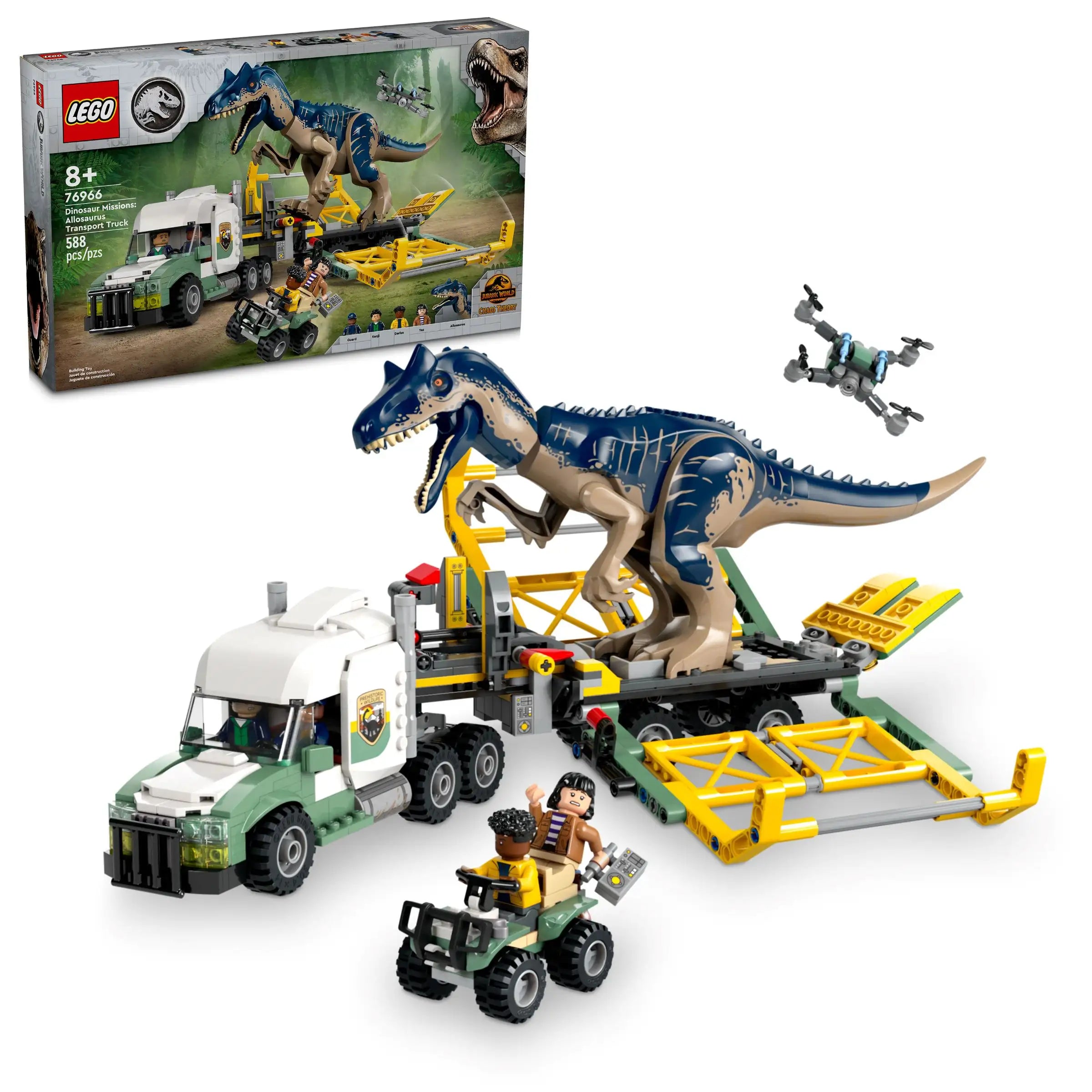 LEGO Jurassic World Allosaurus Transport Truck Set 76966