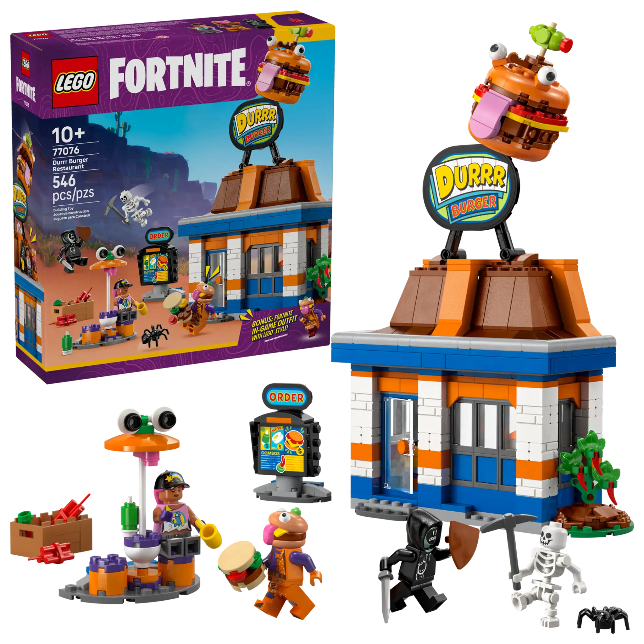 LEGO Fortnite Durrr Burger Restaurant Building Set 77076