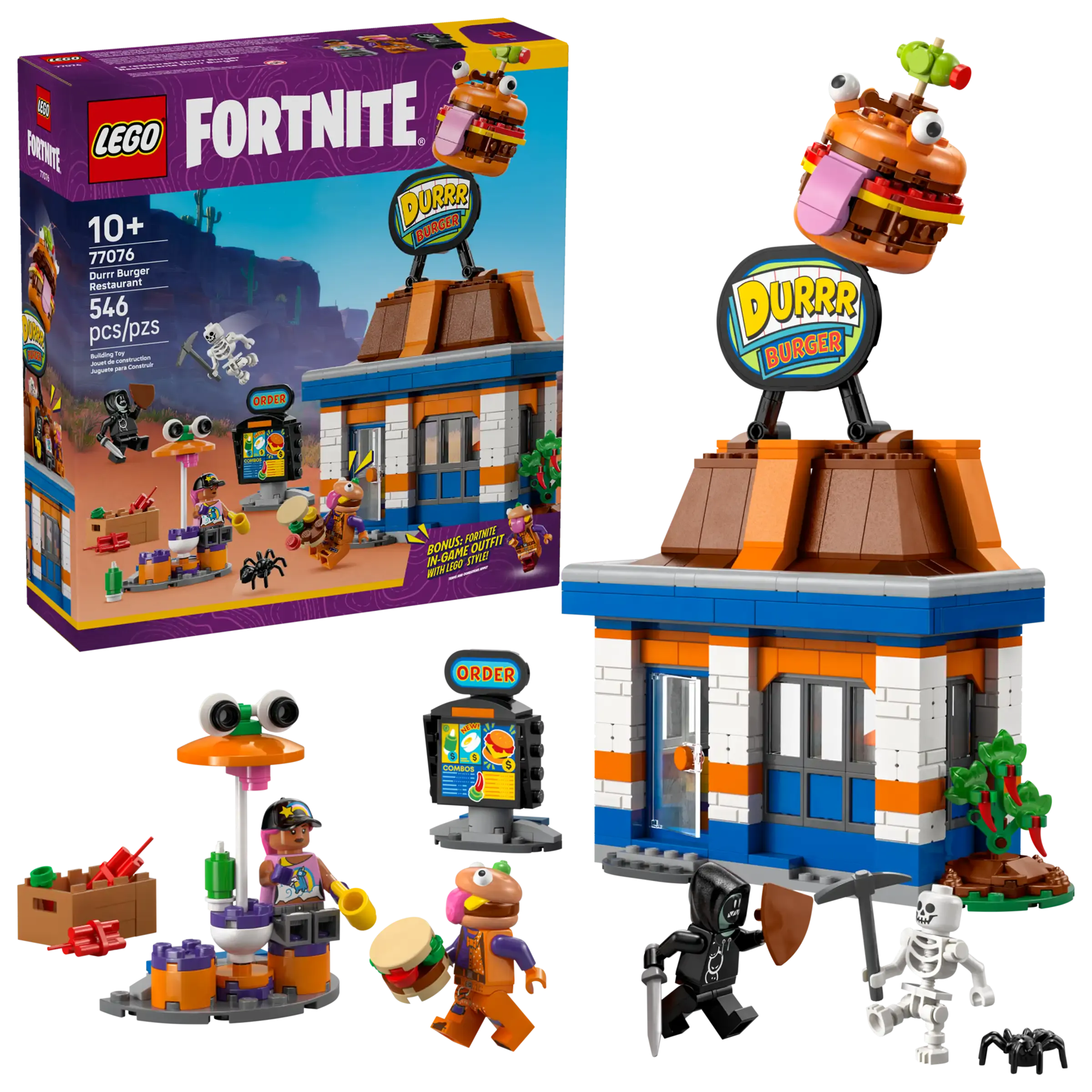 LEGO Fortnite Durrr Burger Restaurant Building Set 77076