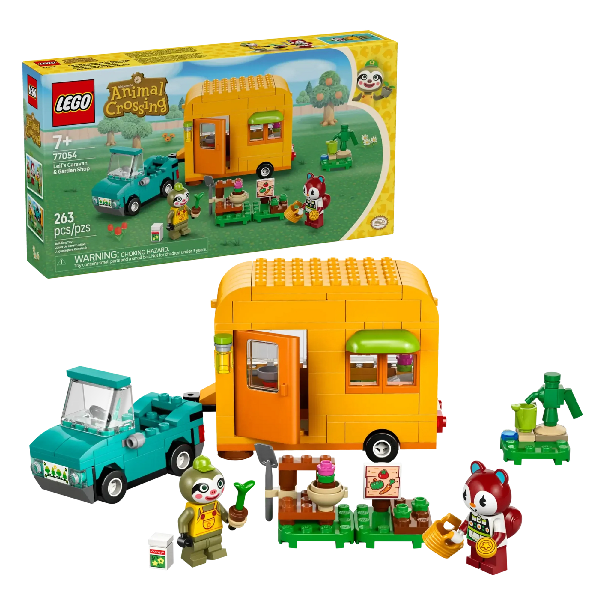 LEGO Animal Crossing 77054 Leif's Caravan & Garden Shop Set
