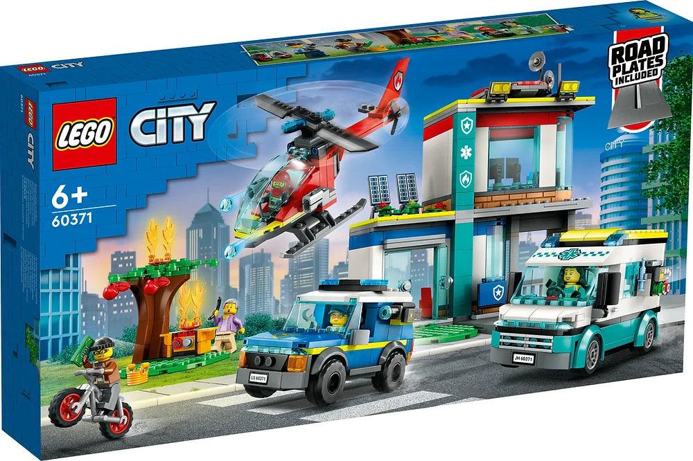 LEGO CITY 60371 Emergency Vehicles HQ Playset with 5 Minifigures