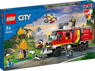 LEGO CITY 60374 Fire Command Truck with Drones & Minifigures