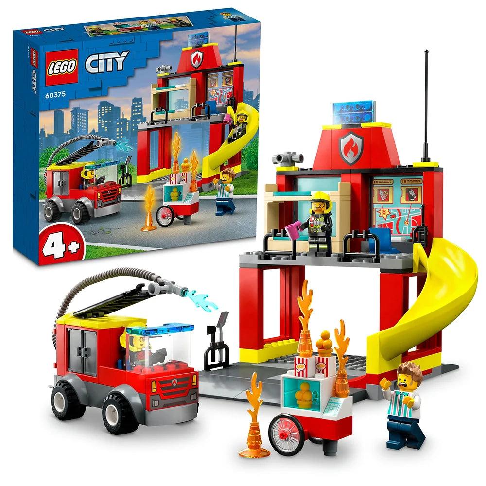 LEGO CITY 60375 Fire Station with Truck & Minifigures
