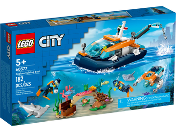 LEGO City 60377 Explorer Diving Boat with Mini-Sub & Figures