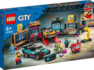 LEGO CITY 60389 Custom Car Garage Set with Minifigures