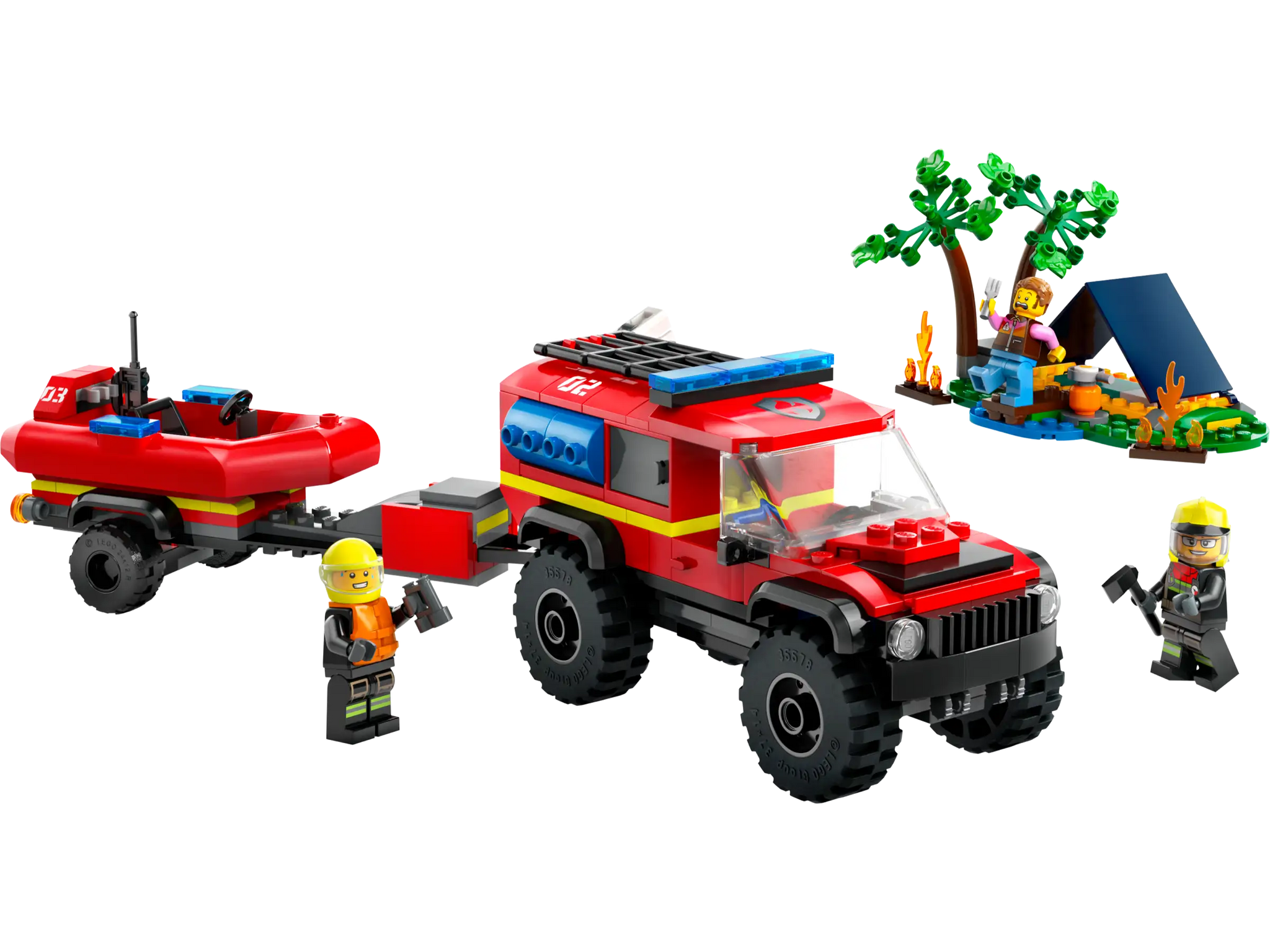 LEGO CITY 60412 4x4 Fire Truck & Rescue Boat Set