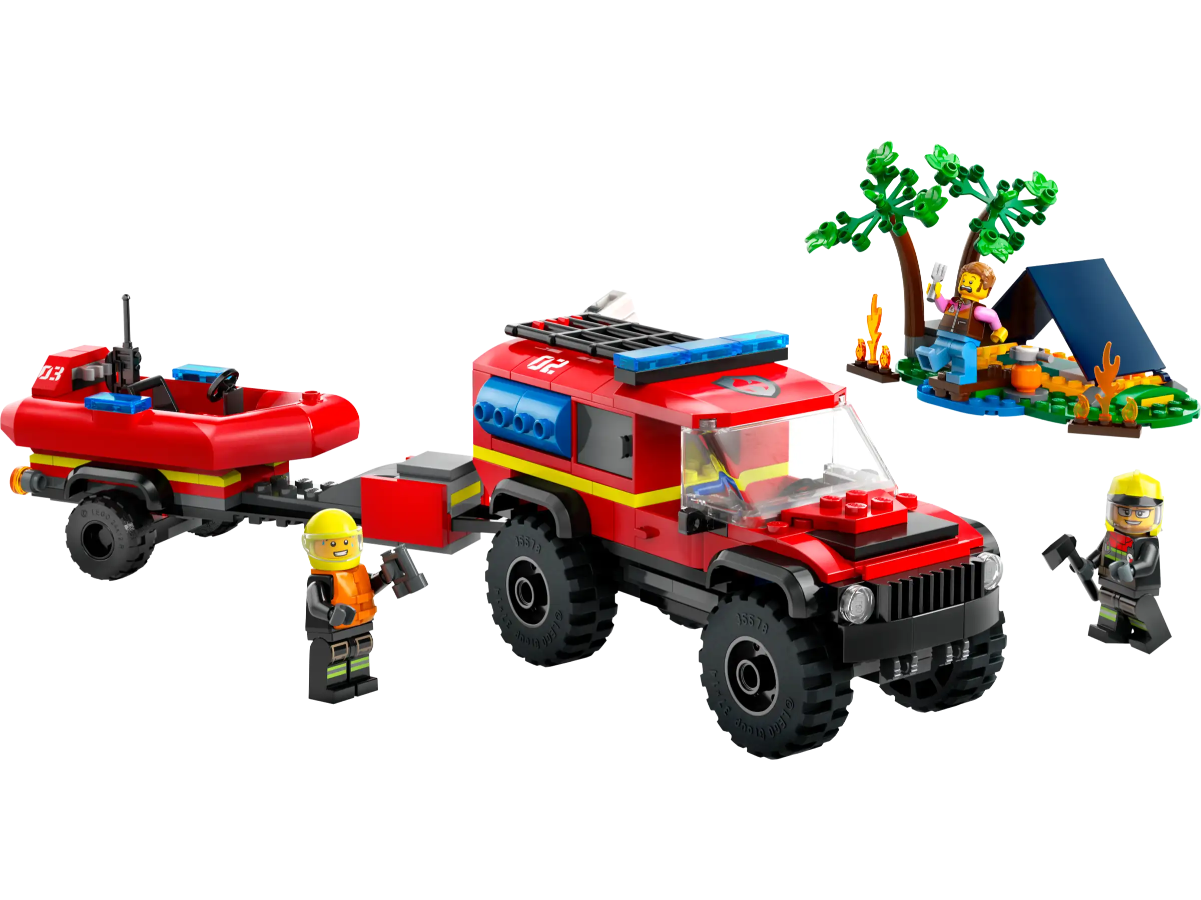 LEGO CITY 60412 4x4 Fire Truck & Rescue Boat Set