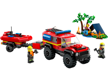 LEGO CITY 60412 4x4 Fire Truck & Rescue Boat Set