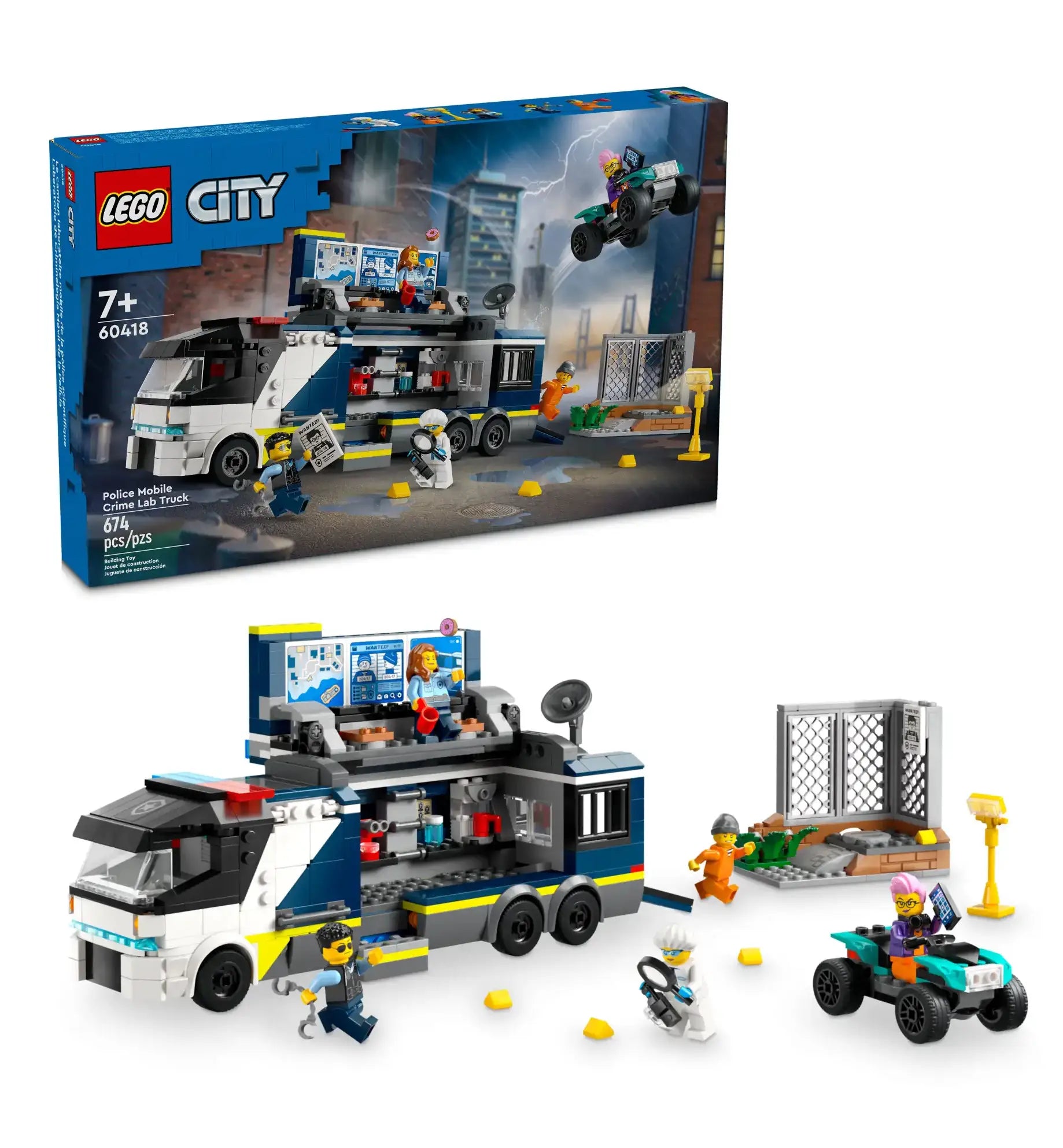 LEGO CITY 60418 Police Mobile Crime Lab Truck Set
