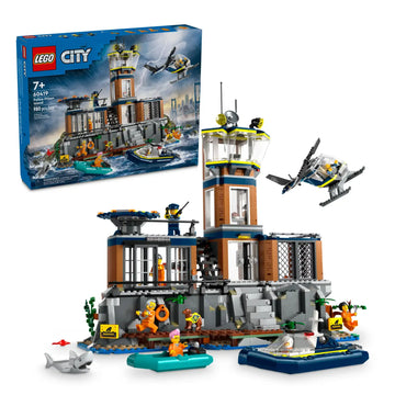 LEGO CITY 60419 Police Prison Island Set with Minifigures