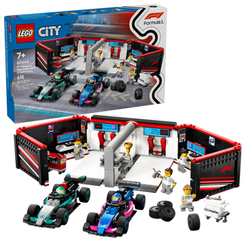 LEGO City F1 Garage with Mercedes-AMG & Alpine Cars