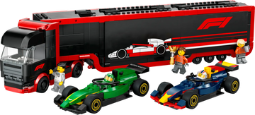LEGO CITY F1 Truck with RB20 & AMR24 Cars Set
