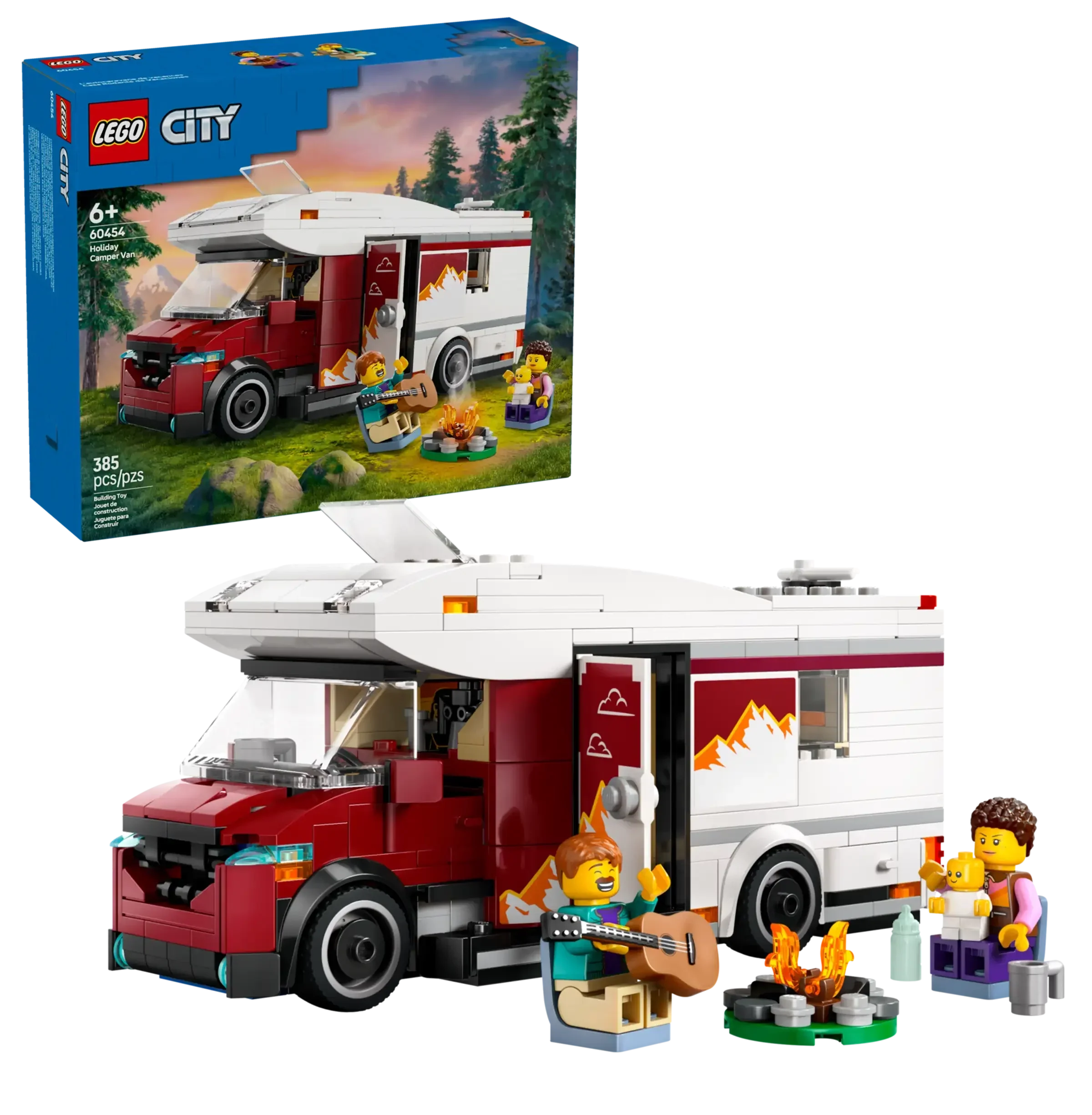 LEGO CITY Holiday Adventure Camper Van Building Set 60454